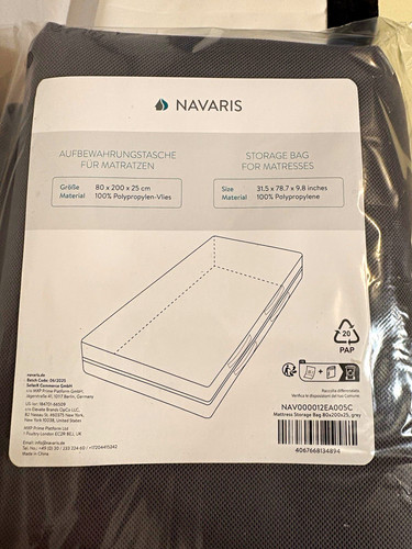 Navaris mattress storage - mattress, bag